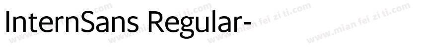 InternSans Regular字体转换